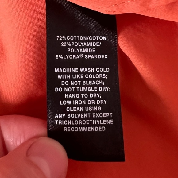 LAFAYETTE 148 Women's Orange Collared 3/4 Length Sleeve Blouse ~ Size Small - Picture 7 of 10